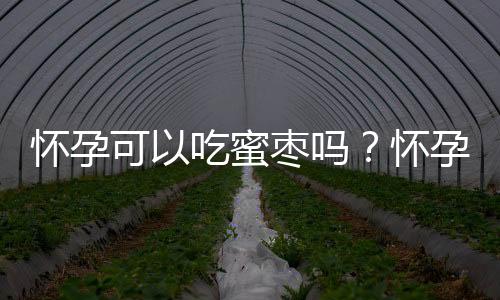 怀孕可以吃蜜枣吗?怀孕吃什么比较好