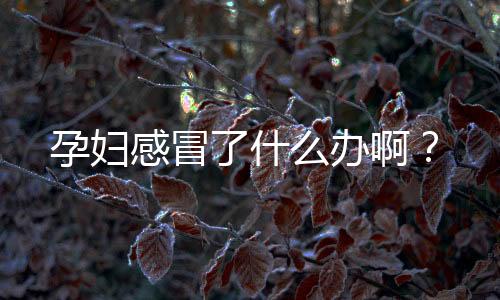 孕妇感冒了什么办啊?