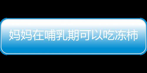 妈妈在哺乳期可以吃冻柿子吗